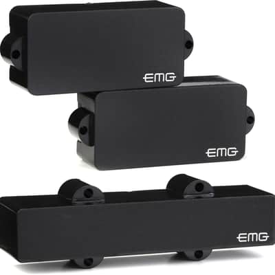 EMG PJ Set Active Ceramic PJ Bass Pickup Set - Black image 1