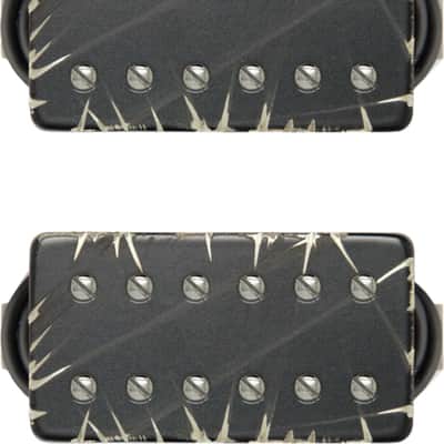 Bare Knuckle The Juggernaut Humbucker Pickup Set, Black Battleworn Covers image 1