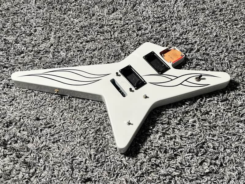 1990s MIJ ESP Random Star Body White Pearl Akira Takasaki EVH image 1