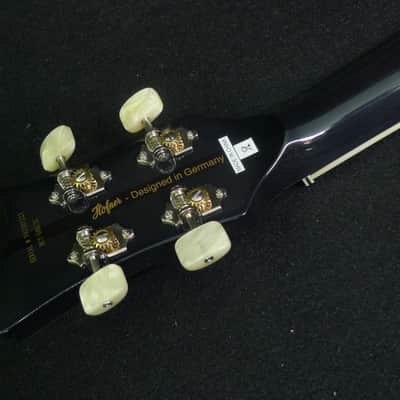 Hofner HCT500/1L-BK Left Handed Custom Conversion Beatle Bass Toaster Pickops & Tea Cups Trans Black image 10