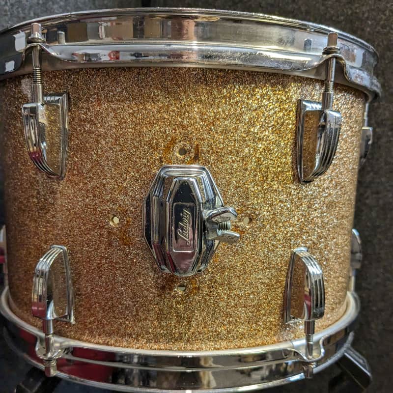 Ludwig Maple Rack Tom 12x8" - Champagne Sparkle re-wrap image 1