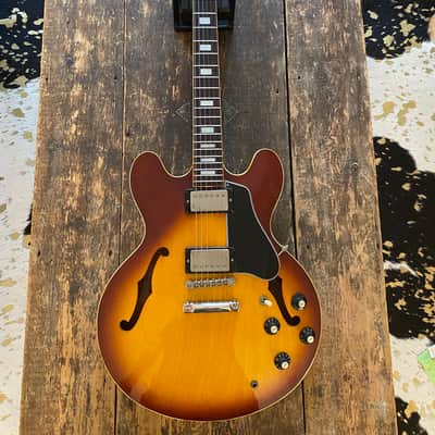 Greco Vintage Japanese SA-550R Semi-Acoustic 1980 Sunburst with fitted Leatherette Case image 18