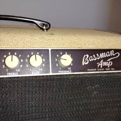 1962 Fender Bassman, "Brown Face', 6G6-B, With Fender Amp Cover image 2