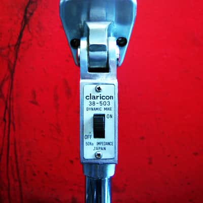 Vintage 1960's Claricon 38-503 dynamic microphone High Z Satin Chrome w cable image 5