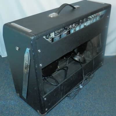 Fender Twin Reverb Amp Black Panel Guitar Tube Combo with cover + footswitch vintage 1966 image 6