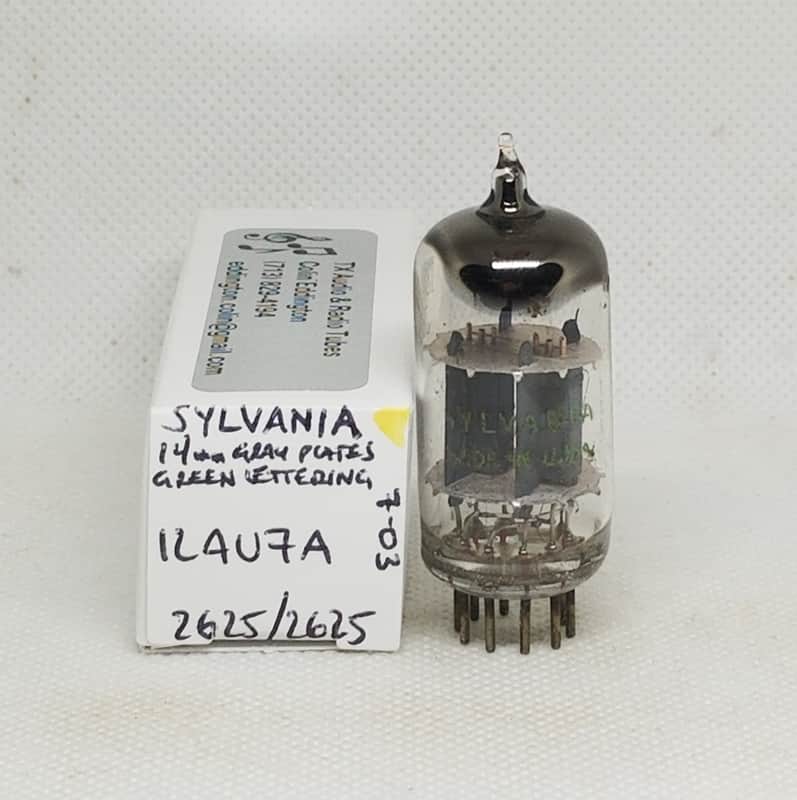Sylvania 12AU7 Short Gray Plate Perfectly Balanced Single NOS 12AU7A ECC82 image 1