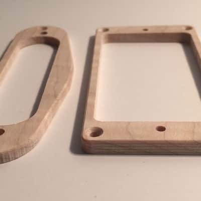 Guilford Flame Maple Flat H/S Humbucker Strat Pickup Ring Set-USA image 3