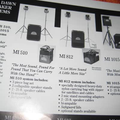 Dawn Speaker Systems Sales Product Brochure 1995 image 6