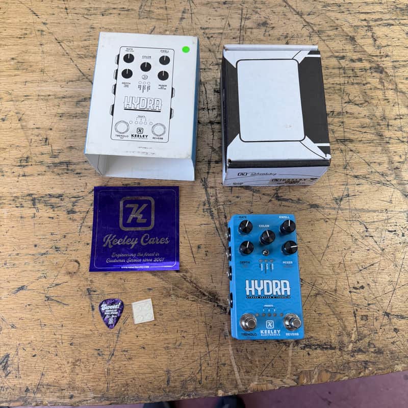 Used Keeley Hydra Stereo Reverb & Tremolo Guitar Pedal with Original Box image 1