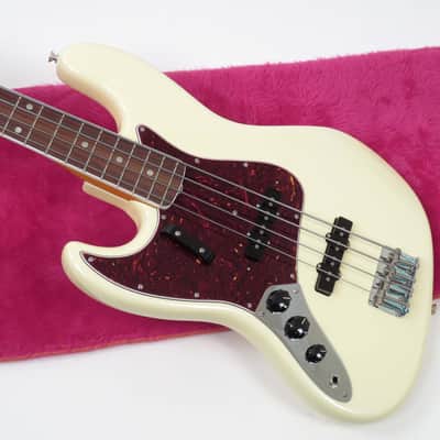 2023 Fender American Vintage II 1966 Reissue Jazz Bass Left Handed - Olympic White with Matching Headstock - Case, Paperwork, and COA image 7