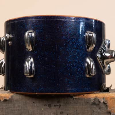 1966 Slingerland 8x12 Sparkling Blue Pearl Tom image 4