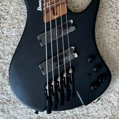 Ibanez EHB1005MSBKF Headless Multi Scale 5-String Bass - Black Flat image 1