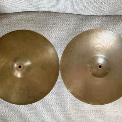 Paiste Formula 602 High Hat Cymbal Set 1960's Pre-Perial (crack in bottom cymbal) image 1