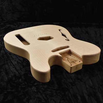 Tele Thinline Style Body - 2 Piece Roasted Alder / 2 Piece Flame Maple Top - ULTRA LIGHTWEIGHT: 2 lbs 12 oz image 3