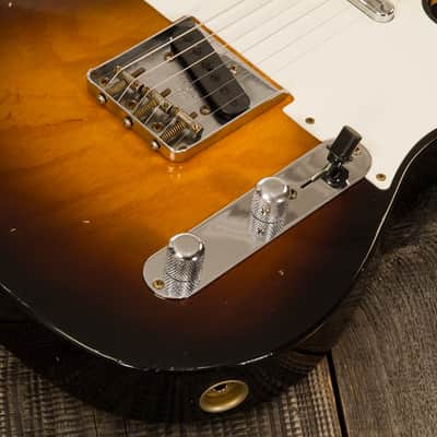 Fender CUSTOM SHOP TELE 1955 LTD 2S HT MN #CZ560649 - RELIC WIDE FADE 2-COLOR SUNBURST 1955 image 7