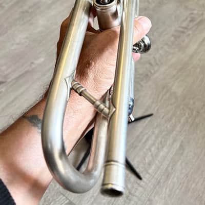 1951-1953 - Silver Plated, made in Paris France, Beaugnier Professional level Trumpet image 9