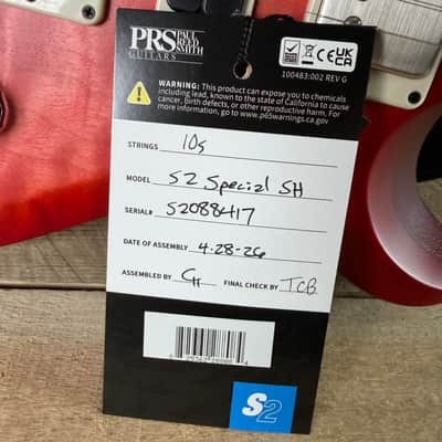 PRS S2 Wood Library Special Semi-Hollow Quilted Top Ebony Fretboard Satin Bonnie Pink Cherry Burst  S2088417 image 25