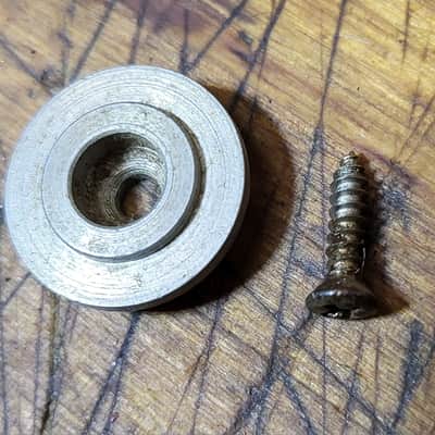 1966 Vintage Fender P Bass Jazz Headstock String Guide Original Screw image 2