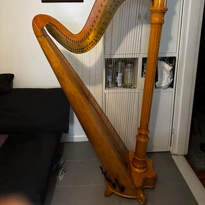 Lyon and Healy Style 15 semi grand pedal harp rebuilt excellent image 1