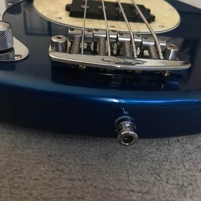 Lefty Ernie Ball Music Man StingRay 4 H 2002 Blue Pearl image 11