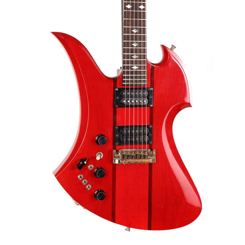 1982 B.C. Rich Mockingbird Left-Handed Cherry Red | Reverb
