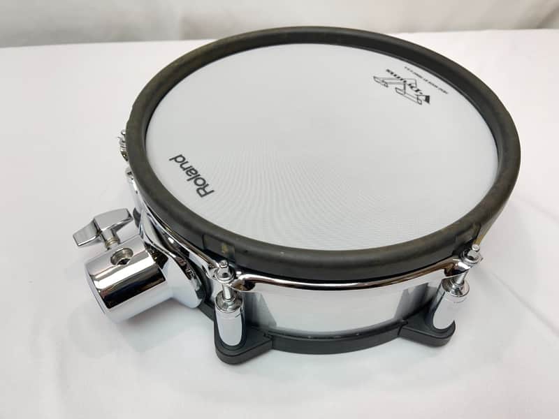 Roland PD-105X V Drum 10" Mesh Head PD105X Silver Chrome image 1