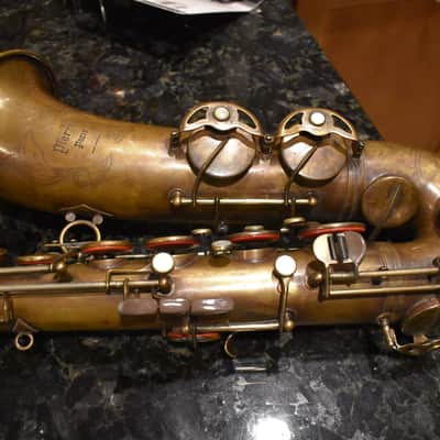 Pierret Super "Artiste" Tenor 1953-1958 Dark Vintage Brass Saxophone image 3