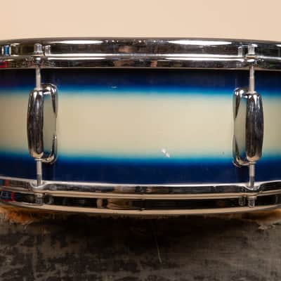 1960s Slingerland 5x14 Blue and Silver Duco Student Snare Drum image 4