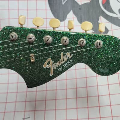 1965 Fender Duosonic, bass boat green metalflake image 4