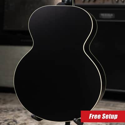 Gibson Century Collection J-185 12-Fret Acoustic Guitar - Ebony with Hardshell Case image 2