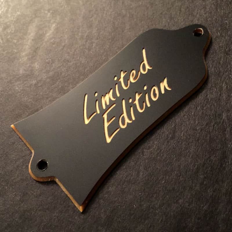 GUITAR TRUSS ROD COVER - Engraved - Fits USA GIBSON - LIMITED EDITION - Black Gold image 1