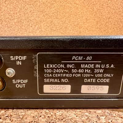 Lexicon PCM 80 Digital Effects Processor – 1990s – Serviced – Warranty image 14