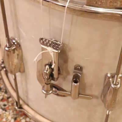 Slingerland 12X15" Snare Drum White Marine Pearl NOB Hardware Vintage 1950's image 13