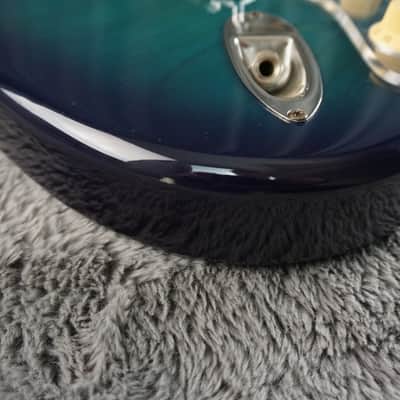 Fernandes “The Function” ST-45C MIJ Electric Guitar Blue Burst Flame Top w/ Fernandes Hard Case image 6