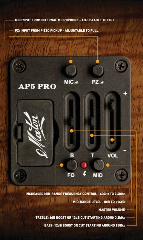 MATON AP5-Pro - Pre-Amp with Piezo and Condenser Mic System image 1