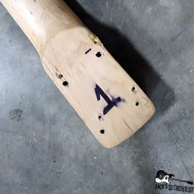 2 pc. Maple / Rosewood S-Style Guitar Neck w/ Hockey Stick Headstock & Black Tuners (1990s) image 7