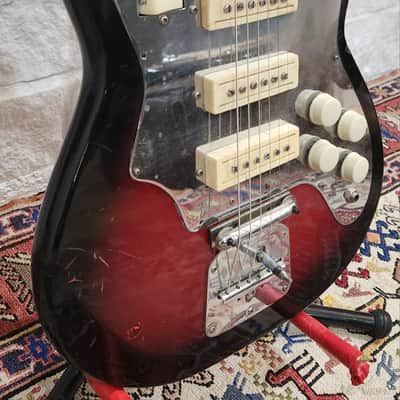 Guyatone Decca DMI 203 Blood Burst 3 Pickup Offset Guitar 1970s Japan image 13