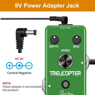 Rowin LEF-327 Trelicopter Optical Tremolo Pedal True Bypass Mini Metal Guitar Volume Modulation Effect (Price includes the import duty for US buyer) image 6
