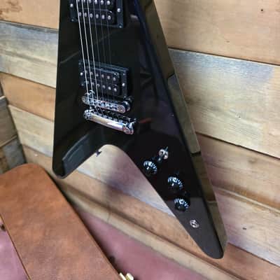 2023 Gibson USA 80's Flying V (Pre-Owned) - Black w/ Hard Case image 4