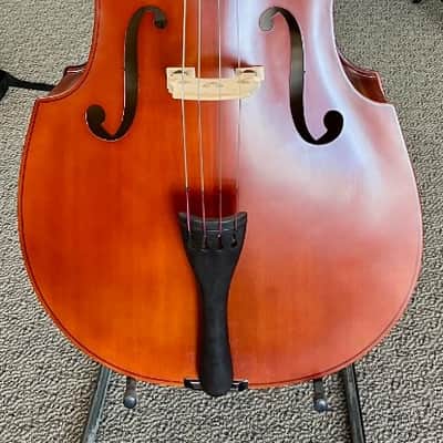 Palatino VB-004 Crack-Resistant Upright Bass with Padded Bag, 3/4 Size image 1