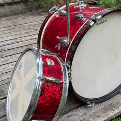 Majestic Semi Pro 1965 - Red Pearl 3-piece w/hardware imagen 6