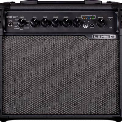 Line 6 Spider V 20 MKII Electric Guitar Combo Amplifier, 20W, Black image 1
