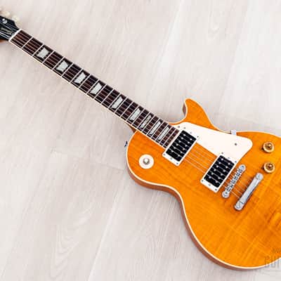 1992 Gibson Les Paul Classic Plus Trans Amber Flame Top, 100% Original w/ Case, Lightweight image 11