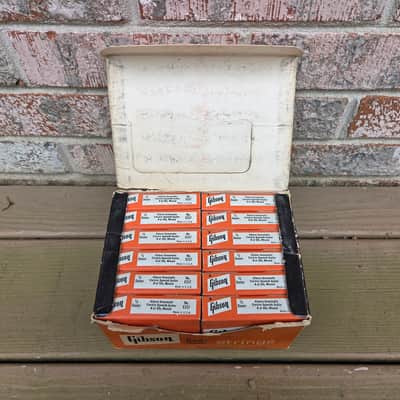 Vintage 1960's Gibson Guitar String Counter Top Display Box w/ String Boxes, Strings! image 7
