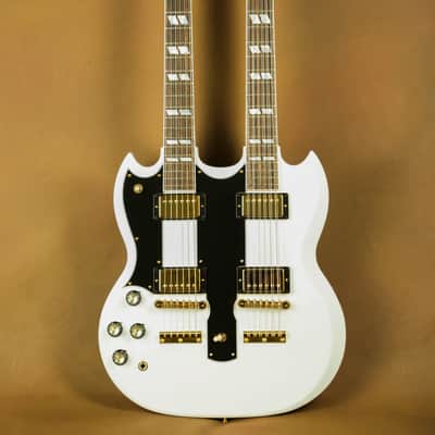 Gibson EDS-1275 Lefty Alpine White Left Handed Double Neck Electric Guitar image 2