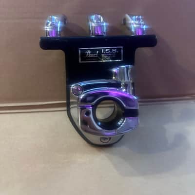 Pearl I.S.S. Integrated Suspension System Tom Mount w/ 3 Rim Clamps – Chrome/Black – Made in Taiwan image 2