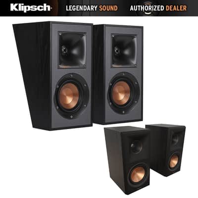 Klipsch R-41SA Dolby Atmos Speaker Pair with RP500M II Bookshelf Speakers image 12