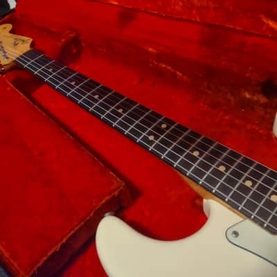 1964 Fender Stratocaster Olympic White Custom Color Body-Only Refin- Ideal Player Strat w/Case! image 7