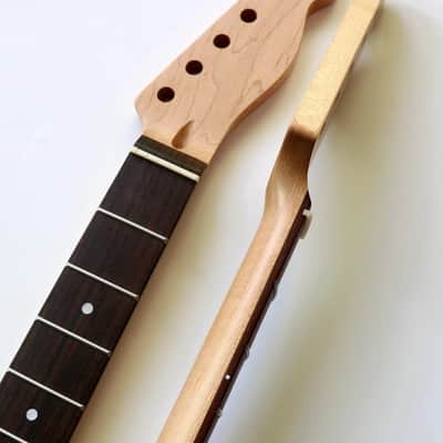 DIY Nitro selesai Maple panggang TL leher gitar dengan Fingerboard Rosewood dan 42mm kacang tulang image 2