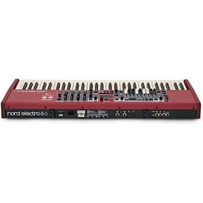 Nord Electro 6D 61-Key Stage Piano, Semi-Weighted Waterfall Keyboard, Red image 3